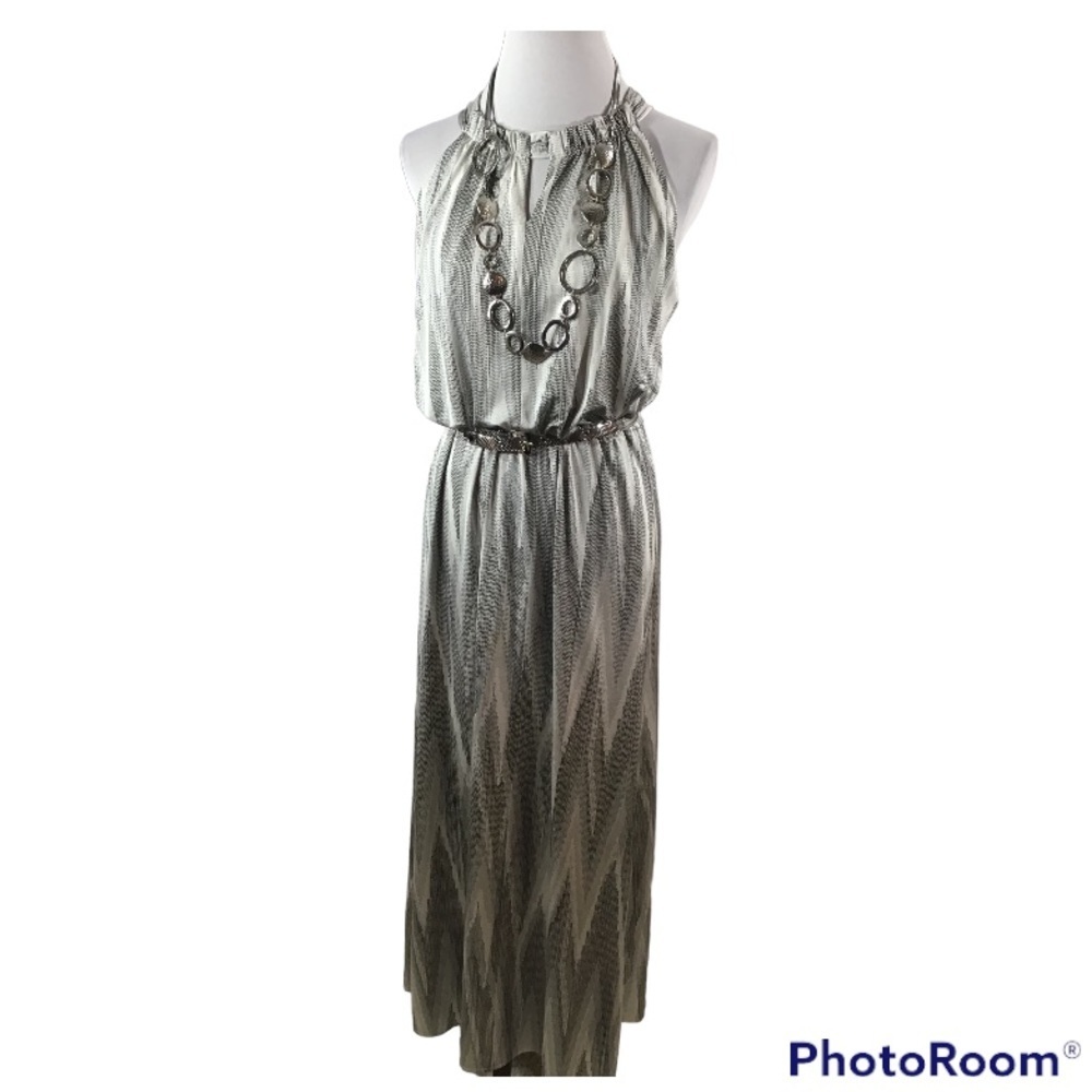 Chico’s modified halter maxi dress M